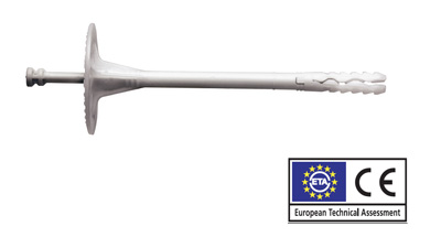 Isofis (Fissaggi) szigetelésrögzítő dübel műanyag szeggel CE-ETA, 10x130
